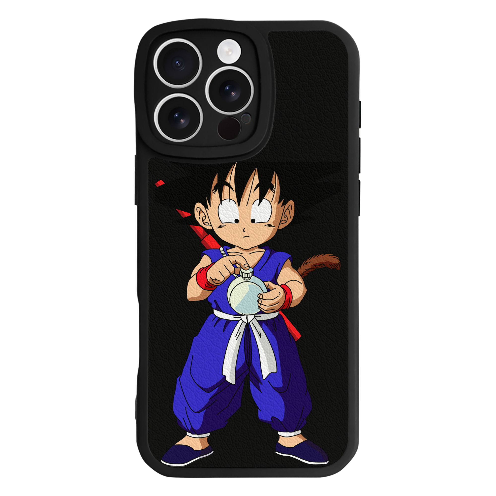 （画像用） ドラゴンボール 孫悟空（そん ごくう）Son Goku カカロット DRAGON BALL Kakarotto 【iPhone 16シリーズ対応】シリコンスマホケース（レザー調） 材質：シリコン